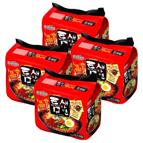 틈새라면 빨계떡 120g, 20개