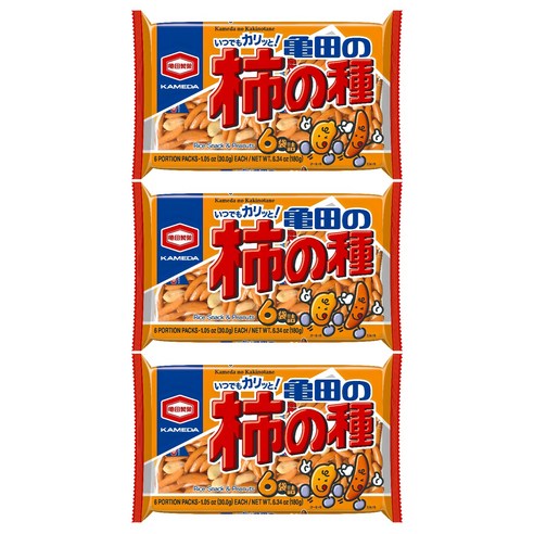 카메다 카키노타네 스낵 6p, 180g, 3개