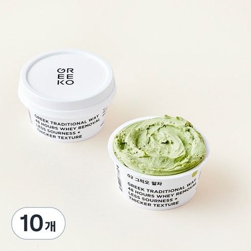 그릭오 말차 그릭요거트, 100g, 10개