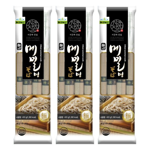 칠갑농산 메밀면, 400g, 3개