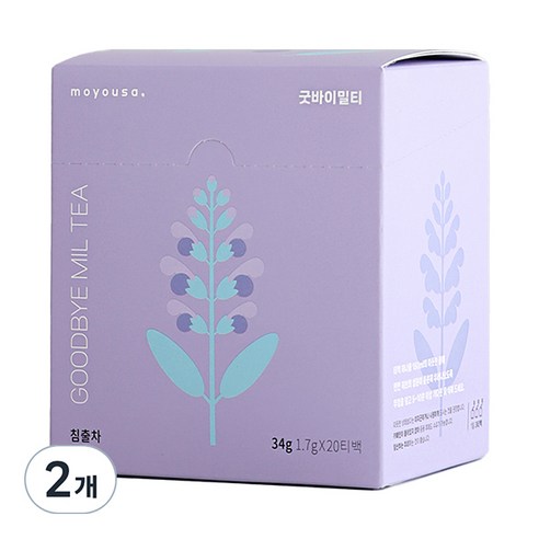 굿바이밀티 허브티, 1.7g, 20개입, 2개