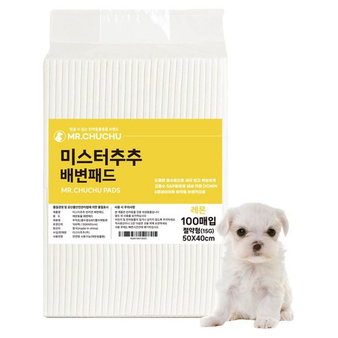 미스터추추 반려견 배변패드 레몬향, 100개입, 1개