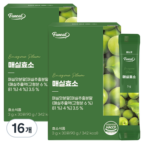 퍼니트 매실효소 30p, 90g, 16개