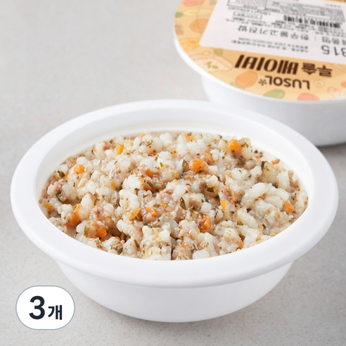 루솔 3단계 10~12개월 한우 불고기 진밥 이유식 315, 180g, 3개