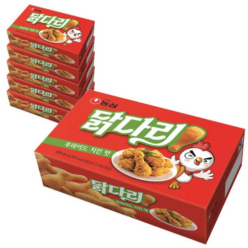 농심닭다리 후라이드 치킨 맛, 66g, 6개