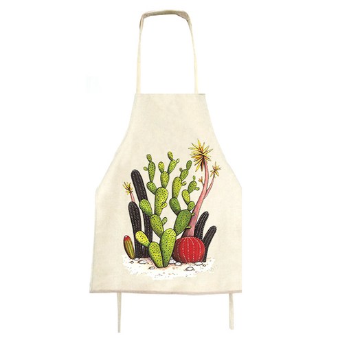 스토어33 칼라 선인장 주방 앞치마, B, 1개