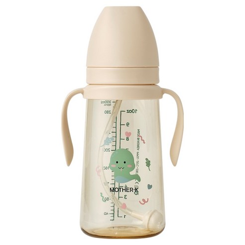 마더케이 베이직 PPSU 추 빨대컵, 300ml, 1개, 크림