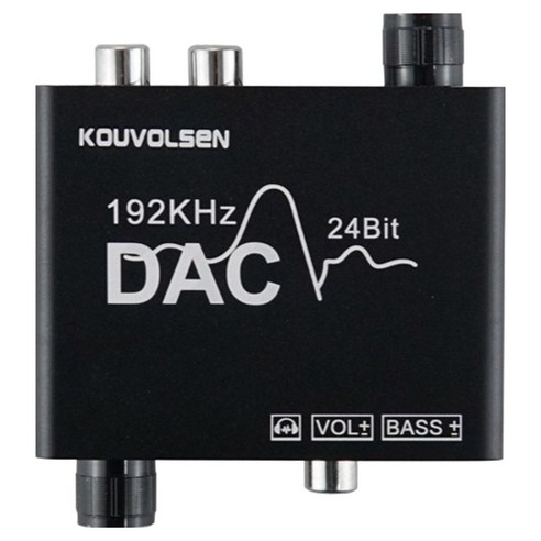 코우볼센 192KHz 24Bit DAC 디지털 to 아날로그 오디오 컨버터 볼륨 베이스 조절