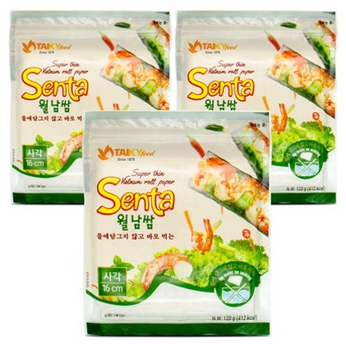타이키 물없이 싸먹는 월남쌈 라이스페이퍼 사각 16cm