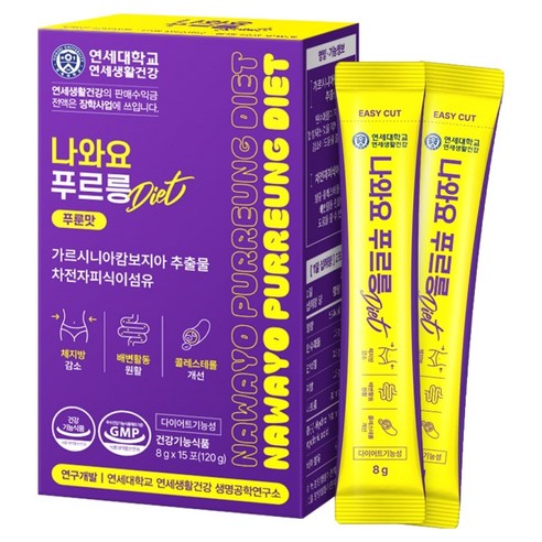 연세생활건강 나와요 푸르릉 다이어트 차전자피 식이섬유 15p, 120g, 1개