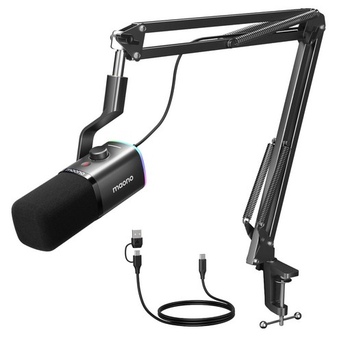 마오노 원터치 음소거 USB XLR 다이나믹 마이크