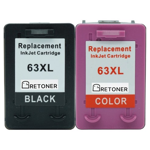 그래토너 HP 63 XL F6U64AA F6U63AA DESKJET 1112 2130 2131 2132 5520 호환 잉크 카트리지 대용량 4색 세트