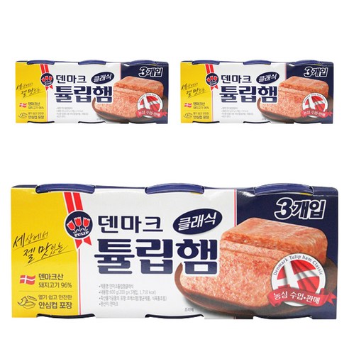 튤립푸드 덴마크 튤립햄 클래식 통조림