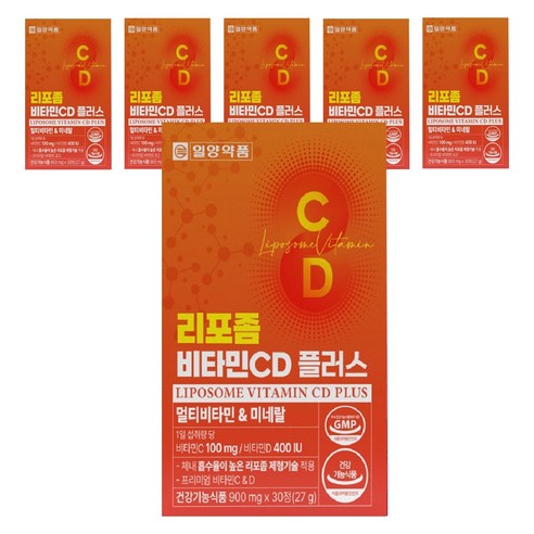 일양약품 리포좀 비타민 C D 플러스 멀티비타민 미네랄, 6개, 30정
