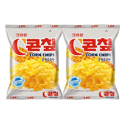 콘칲 크라운 C콘칲 군옥수수맛, 70g, 2개