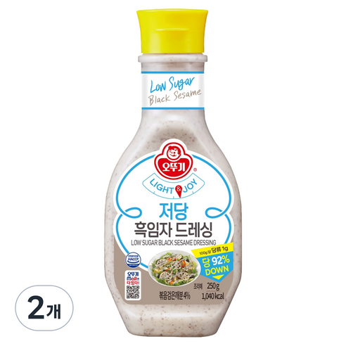 오뚜기 LIGHT JOY 저당 흑임자 드레싱 소스