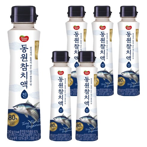 동원 참치액 진, 240g, 6개