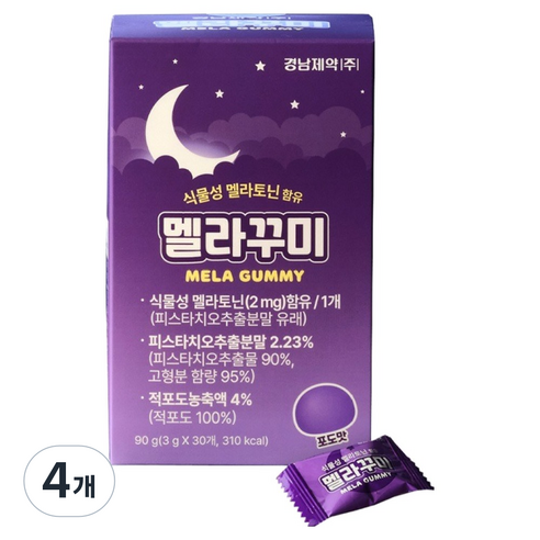 경남제약 멜라꾸미 30개입, 4개, 90g