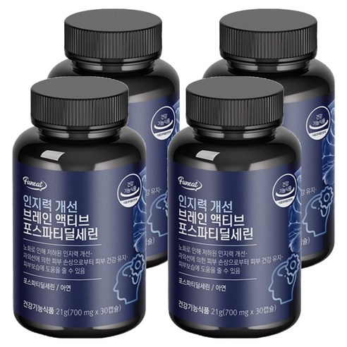 퍼니트 인지력 개선 브레인 액티브 포스파티딜세린 21g, 30정, 4개