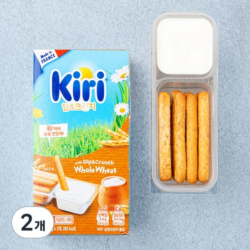 끼리 딥앤크런치 통밀 가공치즈 + 과자, 35g, 3개입, 2개