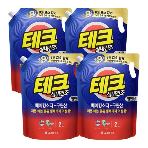 테크 베이킹소다 플러스 구연산 액체세제 리필 2L