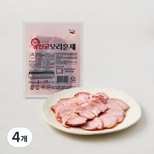 [로켓프레시] 퀸덕 유산균 프로바이오틱스 오리훈제, 4개, 200g