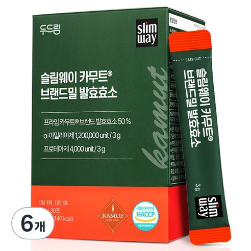 슬림웨이 두드림 카무트 브랜드밀 발효효소, 6개, 30회분