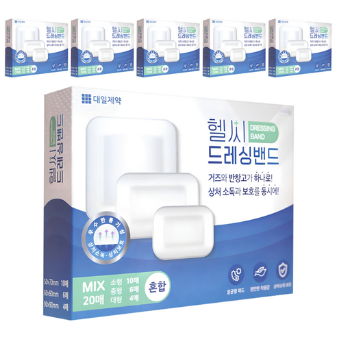대일제약 헬씨 드레싱밴드, 20개입, 6개