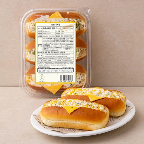 조르니키친 옥수수마요 핫도그 3입