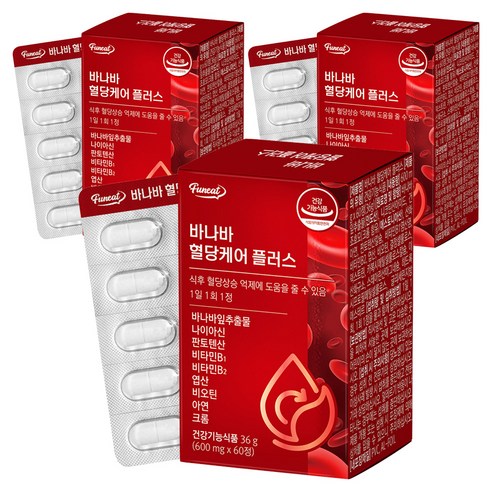 퍼니트 바나바 혈당케어 플러스 36g, 60정, 3개