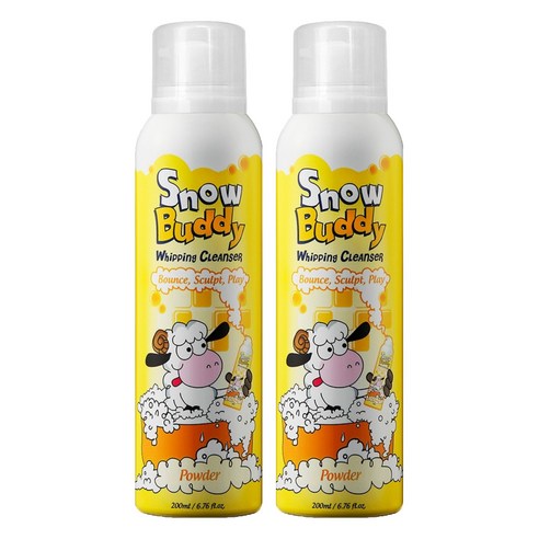 스노우버디 휘핑 클렌저 베이비파우더향, 200ml, 2개
