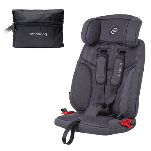 순성 빌리 프로 휴대용 카시트 ISOFIX 2026, 제트그레이