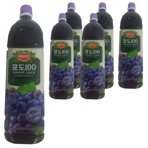 델몬트 포도100 주스, 1.5L, 6개