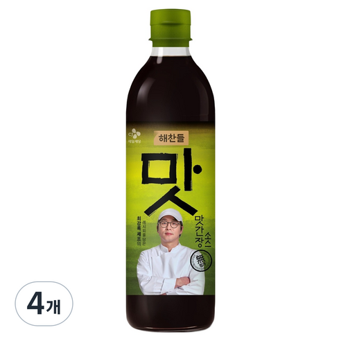 해찬들 최강록 셰프의 레시피를 담은 맛간장 소스, 4개, 450ml