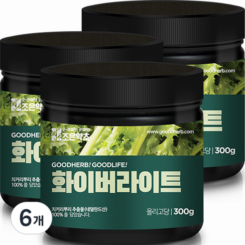 조은약초 치커리 뿌리 추출물 분말 가루, 300g, 6개
