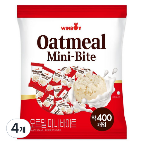 윈보이 오트밀 미니 바이트, 1kg, 4개