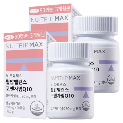 뉴트립 혈압밸런스 코엔자임Q10 대용량 350 mg, 2개, 90정