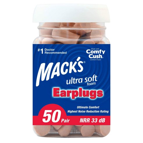 Macks 울트라 귀마개, 1개, 100개입