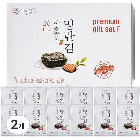 하동녹차 명란김 전장 선물세트, 30g 12p