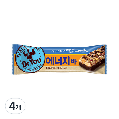 오리온 닥터유 에너지바, 40g, 4개