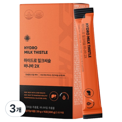 익스트림 하이드로 밀크씨슬 바나바 2X 15p, 300g, 3개