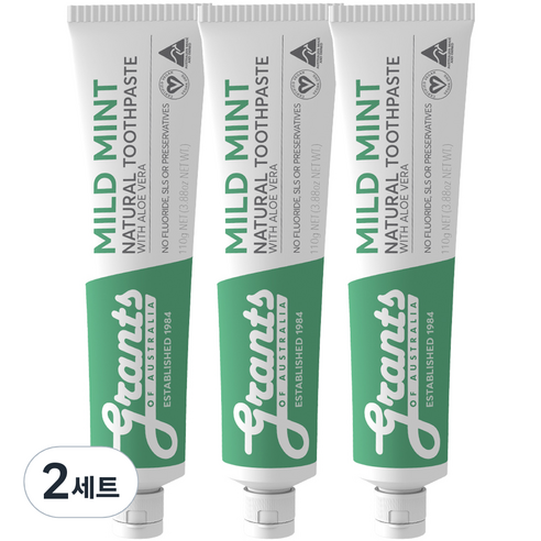 그란츠 마일드민트 치약 3p, 6개