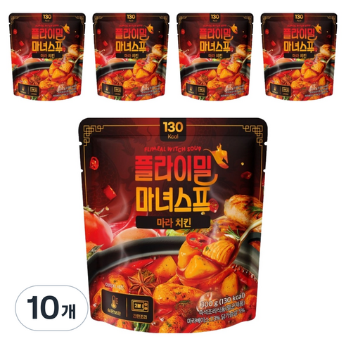 플라이밀 마녀스프 마라 치킨, 300g, 10개