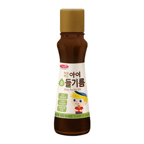 베베스트 처음먹는 순 아이 들기름, 들기름, 1개, 75ml