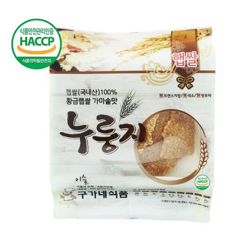 구가네식품 황금햅쌀 가마솥맛 누룽지 200g