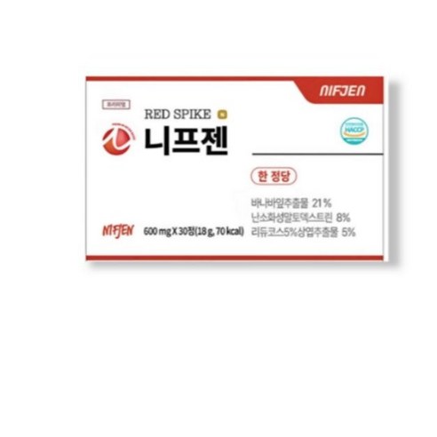 니프젠 스파이크 프리미엄 600mg 30정 1개 바나나잎 추출물