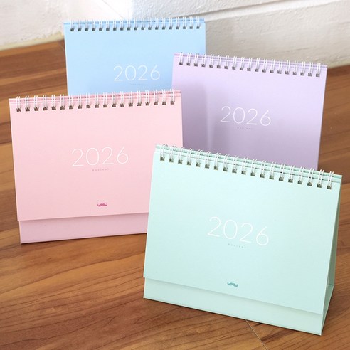 핑크풋 2026 봉주르 탁상 달력, 핑크, 1개