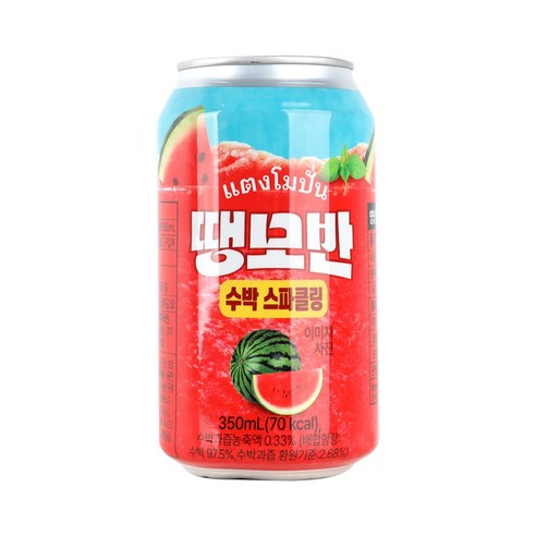 땡모반 수박 스파클링 탄산 캔음료, 24개, 350ml