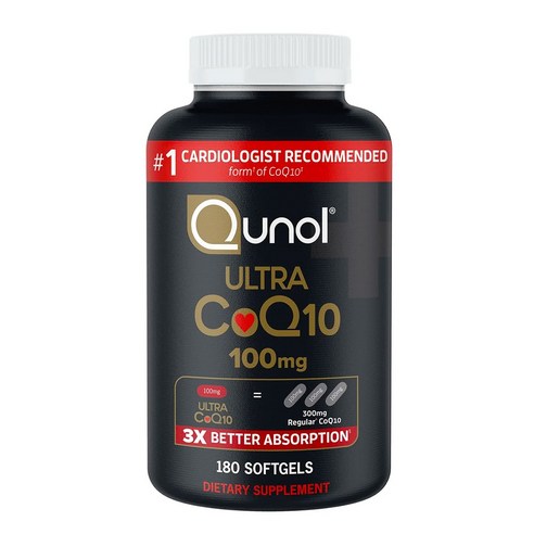 Qunol 퀴놀 울트라 코큐텐 100mg 180정 비타민 E 함유