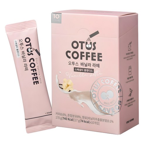 오투스커피 바닐라 라떼, 17g, 1개, 10개입